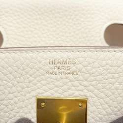 Hermes Birkin 30 Nata Taurillon Clemence Handbag U Stamp HERMES