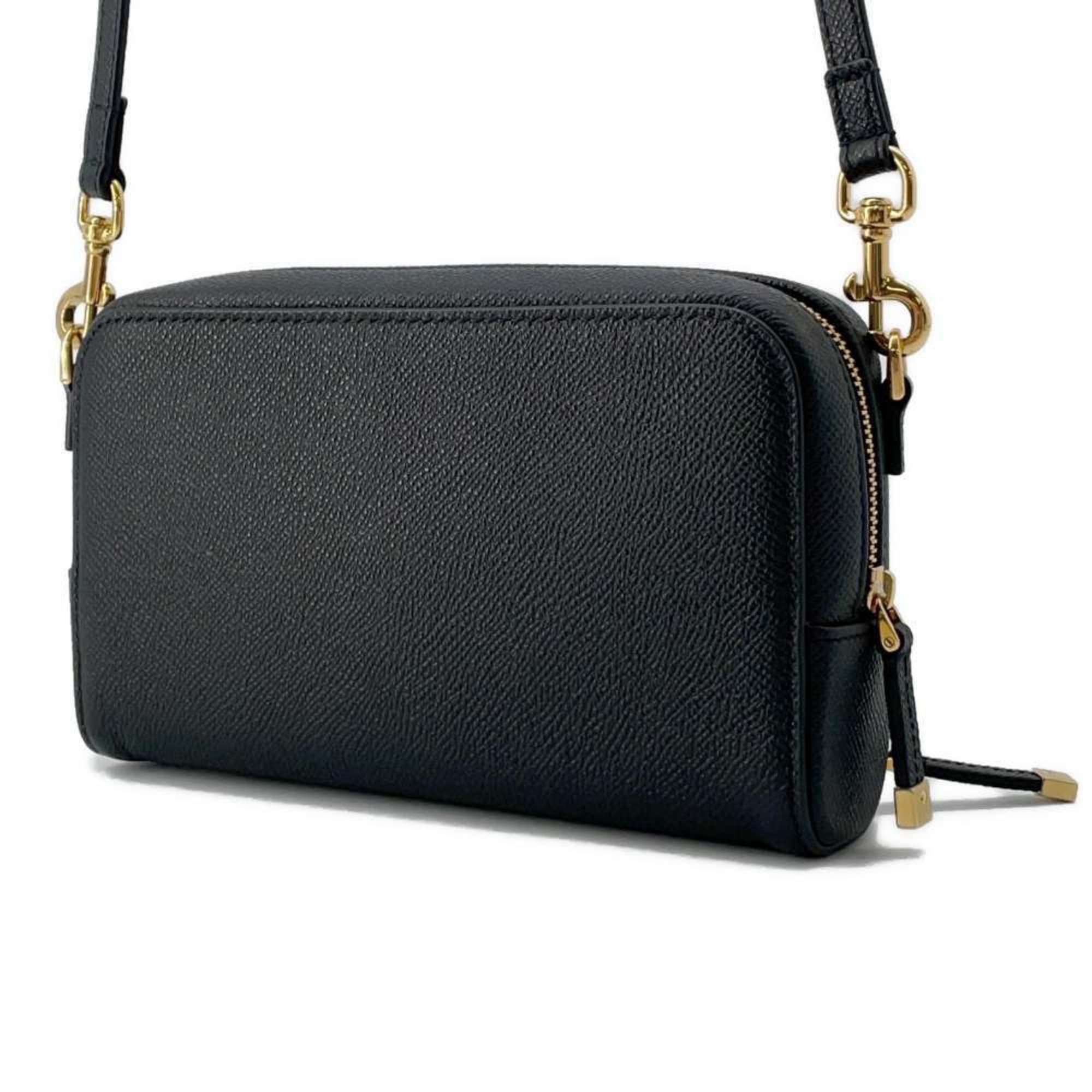 Christian Dior Shoulder Bag Caro Double Pouch S7431UBAE Black