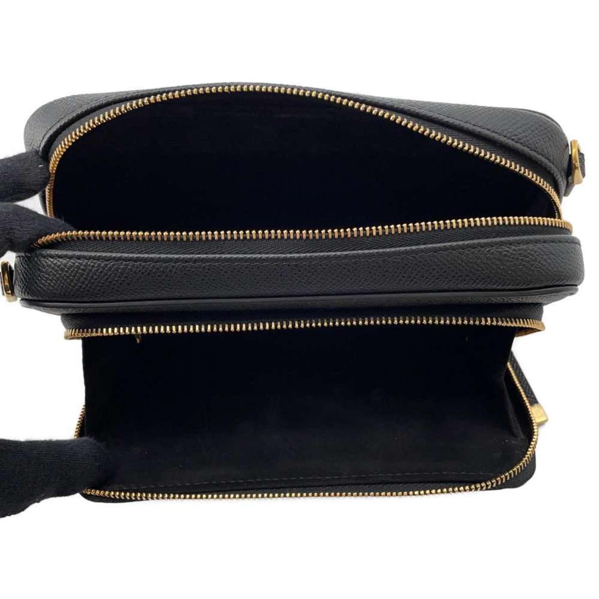 Christian Dior Shoulder Bag Caro Double Pouch S7431UBAE Black