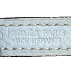 Hermes Belt Focus Reversible H Etoupe White Swift Epson Women's Size 80 Y Stamp