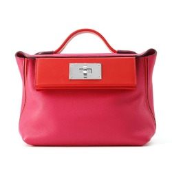 Hermes 24 Sac Vinquatre Handbag Rouge Cou Evercolor Swift Z Stamp