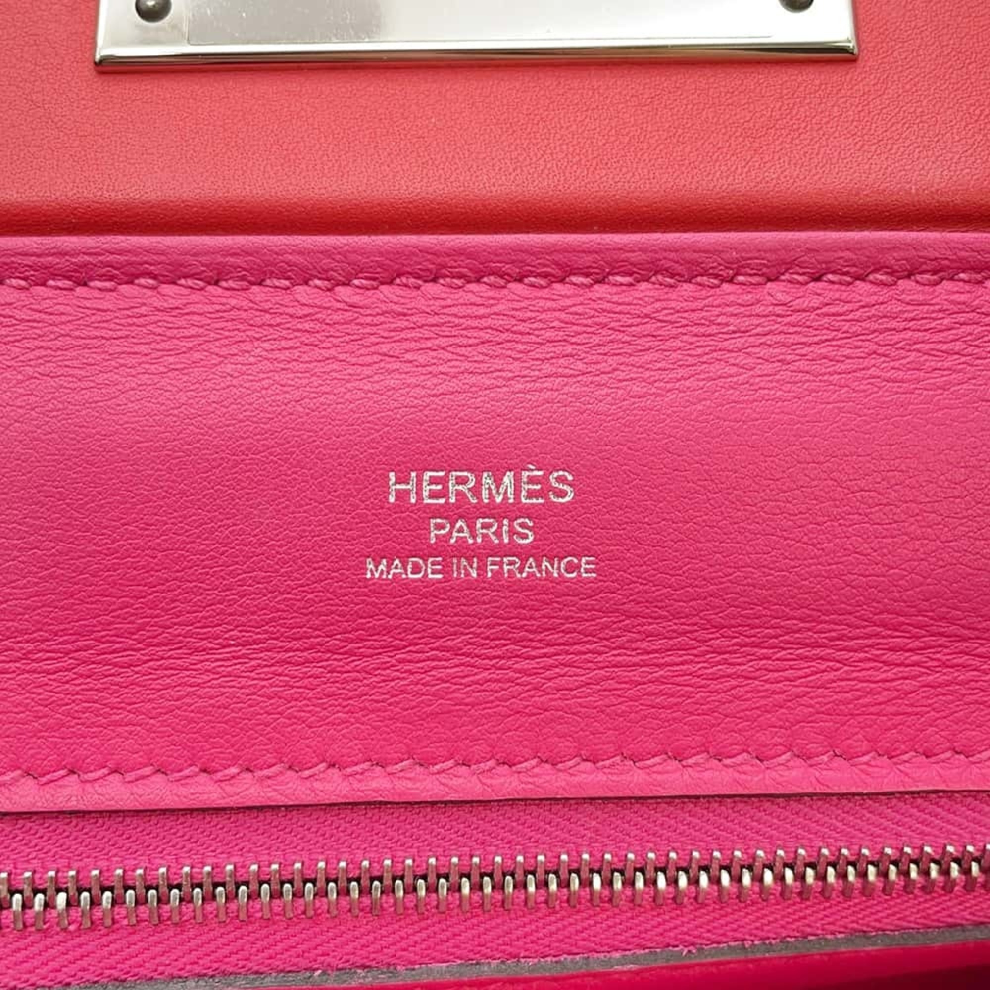 Hermes 24 Sac Vinquatre Handbag Rouge Cou Evercolor Swift Z Stamp