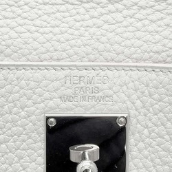 Hermes Shoulder Bag Kelly White Taurillon Clemence □N Stamp HERMES