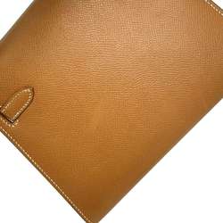 Hermes handbag Kelly, outer stitching, natural, Cushvel, 〇S stamp, 2-way shoulder