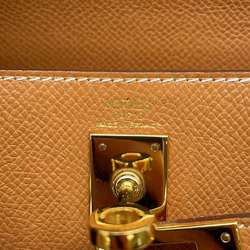 Hermes handbag Kelly, outer stitching, natural, Cushvel, 〇S stamp, 2-way shoulder