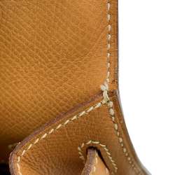 Hermes handbag Kelly, outer stitching, natural, Cushvel, 〇S stamp, 2-way shoulder