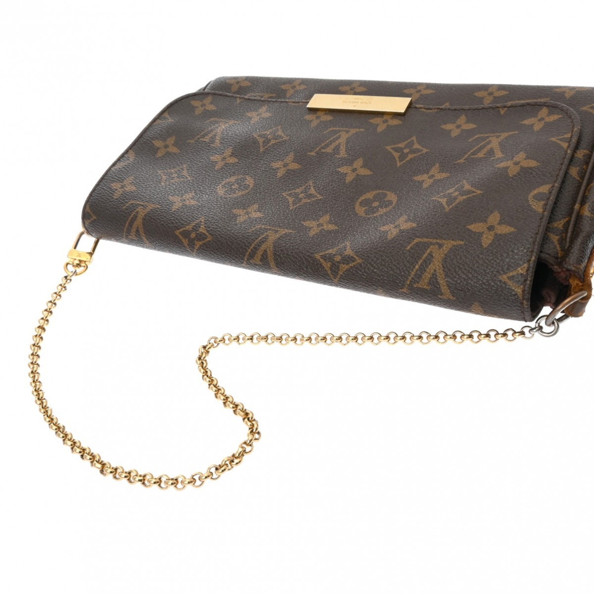 LOUIS VUITTON Louis Vuitton Monogram Favorite MM Brown M40718 Women's Canvas Shoulder Bag