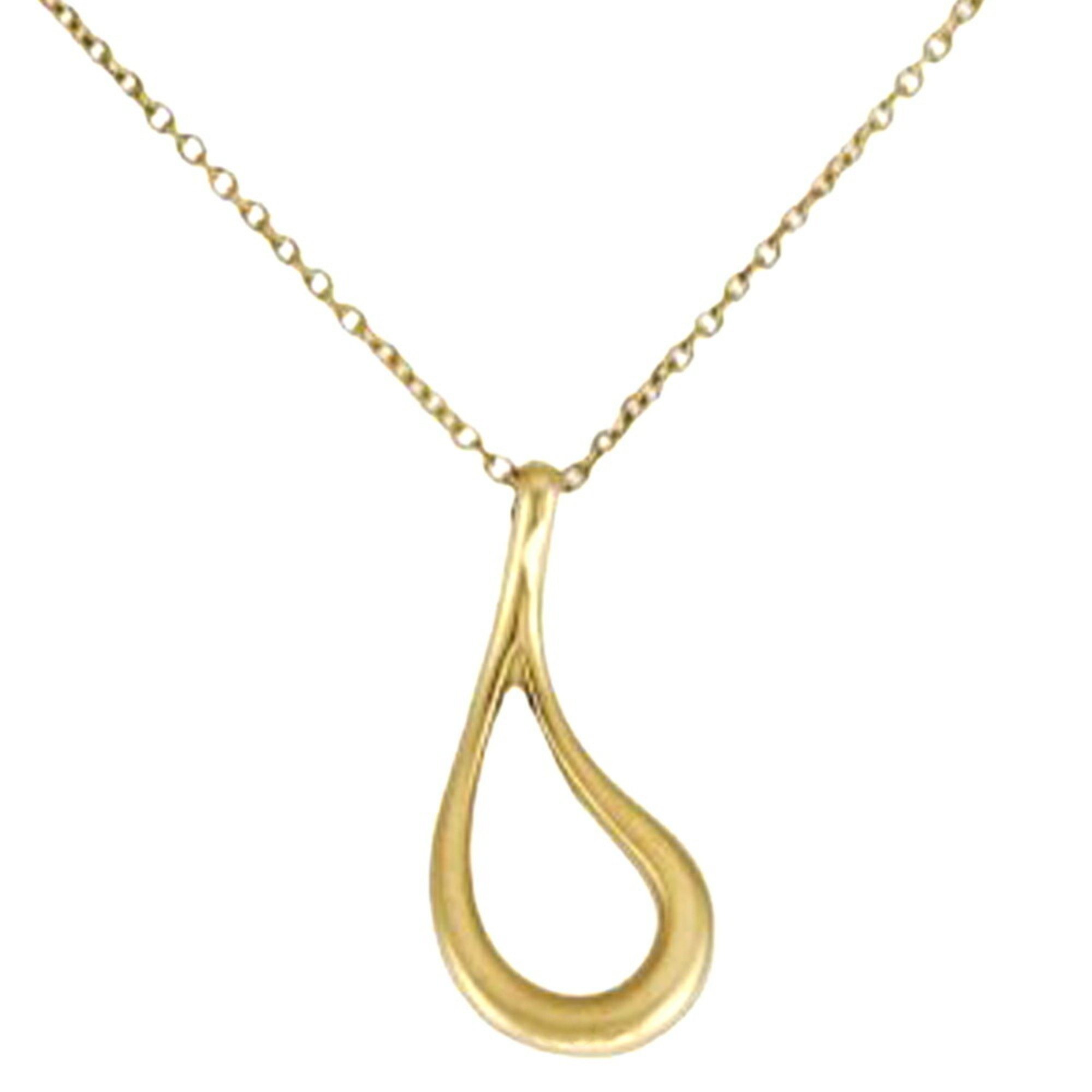 Tiffany Teardrop Necklace 18K Gold Women's TIFFANY&Co. BRJ09000000055514