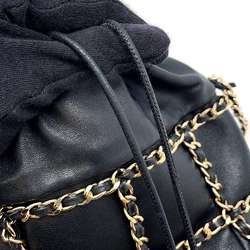 Chanel Chain Shoulder Bag Coco Mark Lambskin AS2314 CHANEL Black