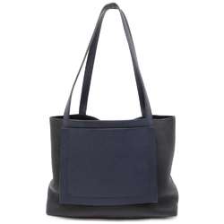 Hermes Tote Bag Cabaseri 31 Black Bleu Nuit Taurillon Clemence Z Stamp