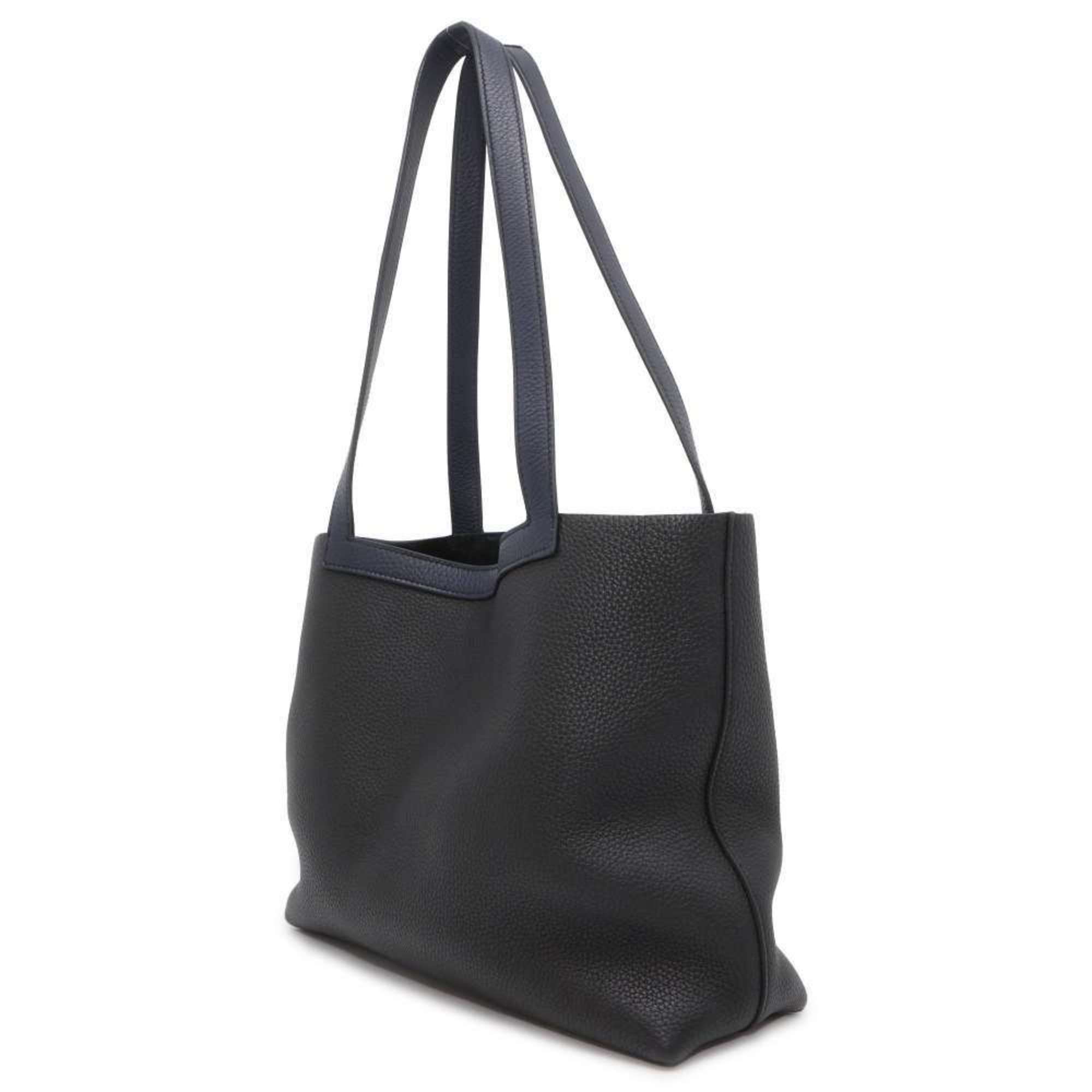 Hermes Tote Bag Cabaseri 31 Black Bleu Nuit Taurillon Clemence Z Stamp