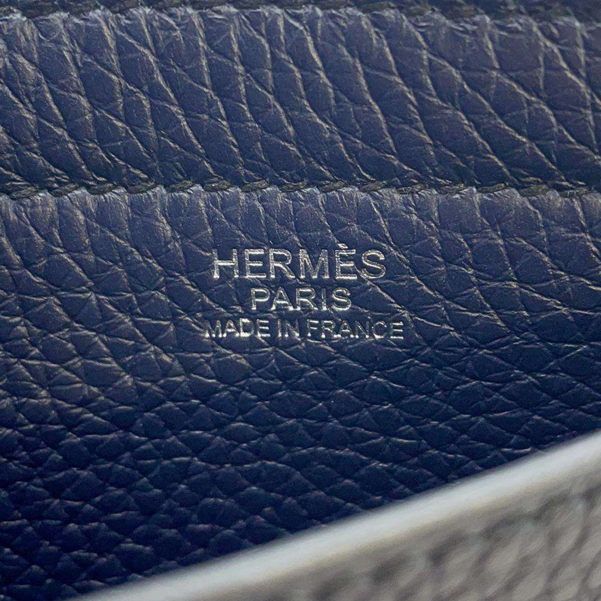 Hermes Tote Bag Cabaseri 31 Black Bleu Nuit Taurillon Clemence Z Stamp