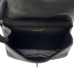 Chanel Chain Shoulder Bag Matelasse W Face Coco Mark Lambskin CHANEL Black