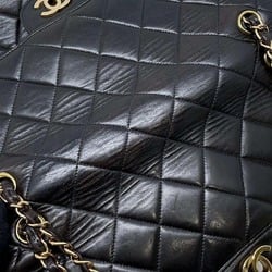 Chanel Chain Shoulder Bag Matelasse W Face Coco Mark Lambskin CHANEL Black