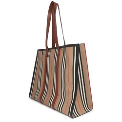 Burberry Tote Bag Striped Leather 80730571 BURBERRY Shoulder