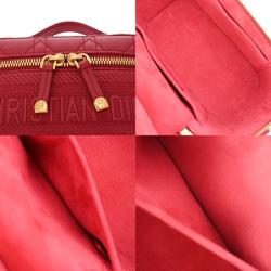 CHRISTIAN DIOR DIORTRAVEL Vanity Small Red S5488UNTR Women's Lambskin Shoulder Bag