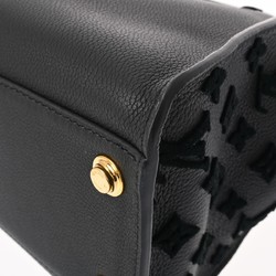 LOUIS VUITTON Louis Vuitton Monogram On My Side MM Noir M53826 Women's Calf Bag