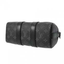 LOUIS VUITTON Louis Vuitton Monogram Eclipse Keepall Bandouliere 25 Black M46271 Men's Canvas Handbag