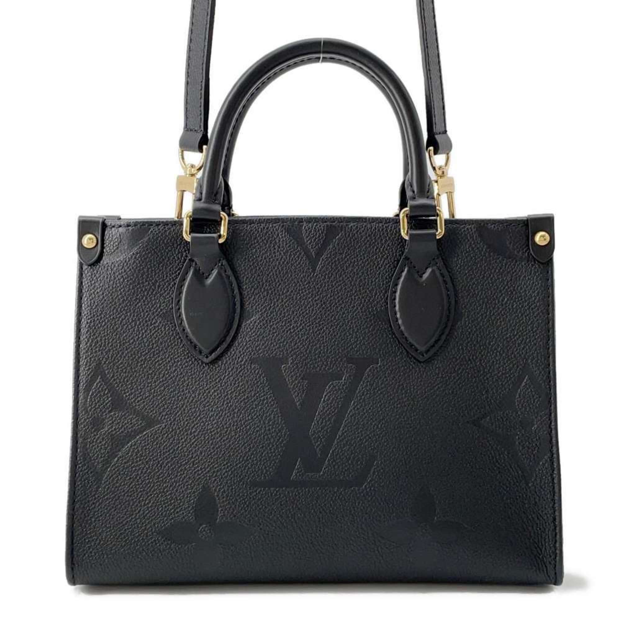 Louis Vuitton Handbag Monogram Empreinte On the Go PM M45653 Black 2way Tote