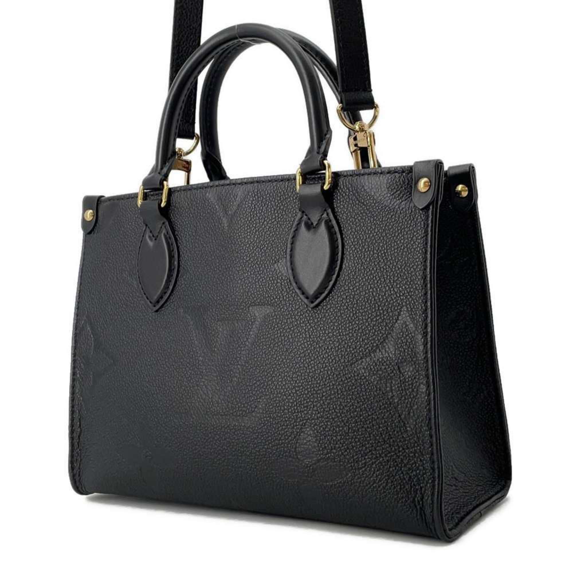 Louis Vuitton Handbag Monogram Empreinte On the Go PM M45653 Black 2way Tote