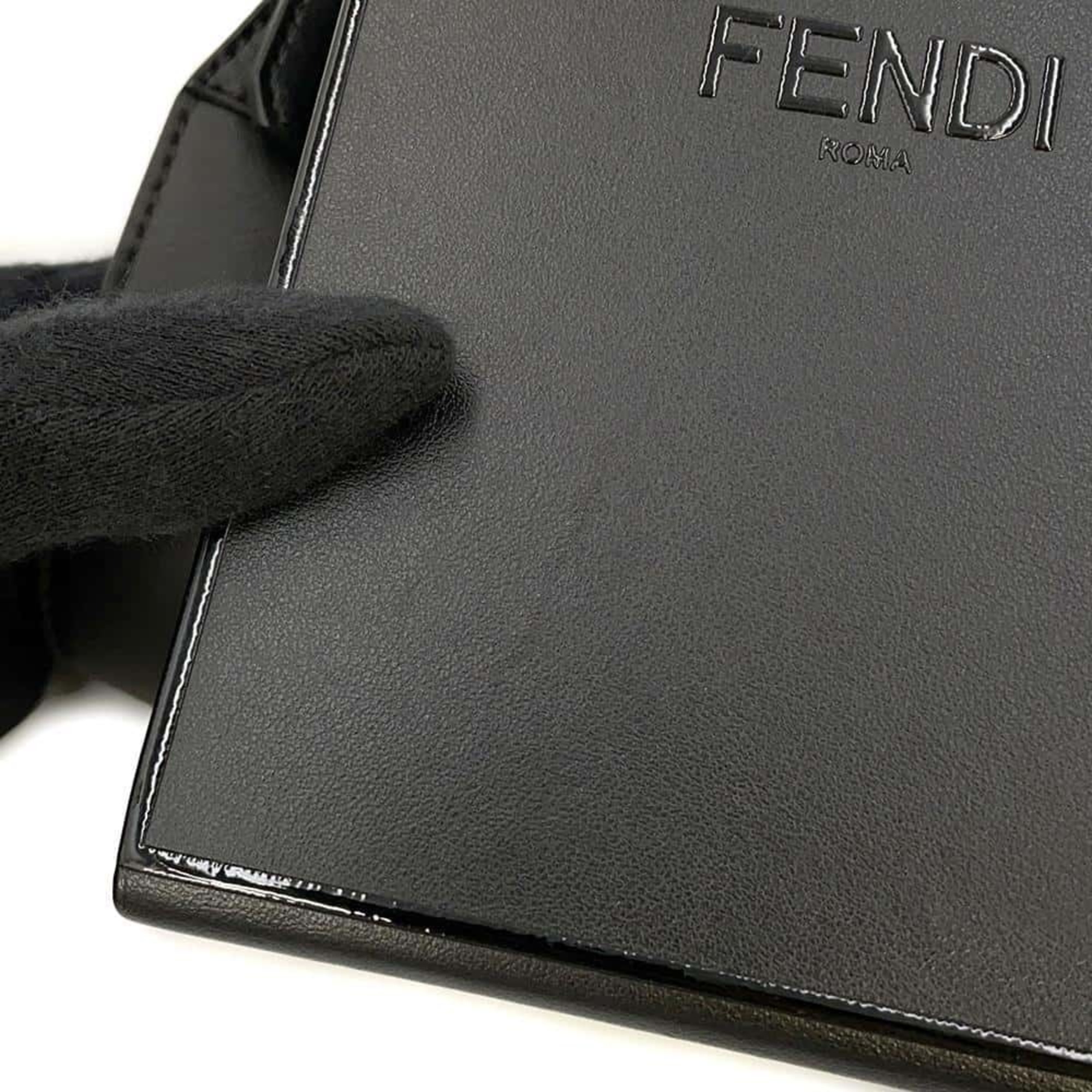 Fendi Shoulder Bag Box Leather 7VA519 FENDI Black