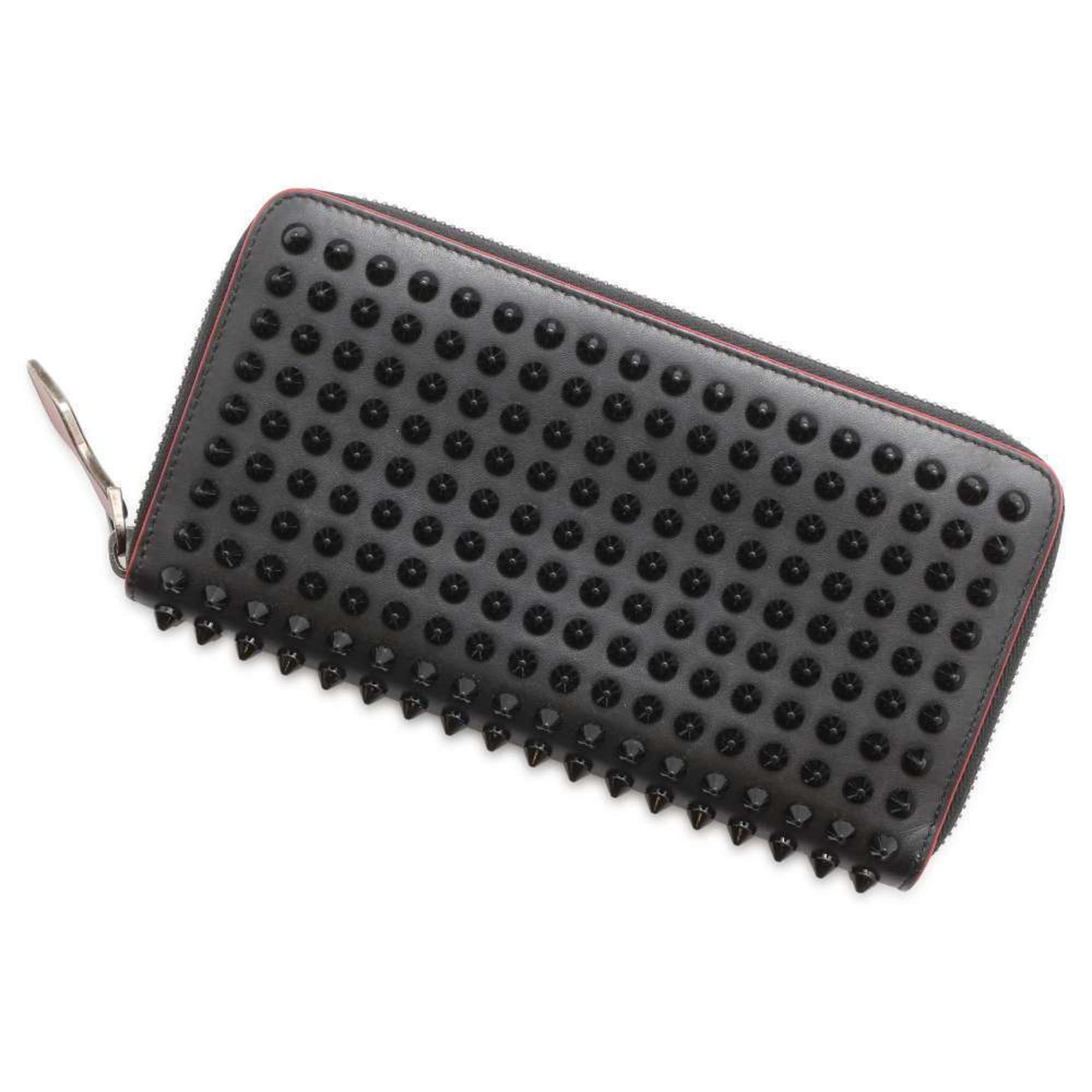 Christian Louboutin Long Wallet Panettone Spike Studs 3135058 Round Black