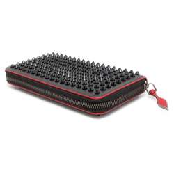 Christian Louboutin Long Wallet Panettone Spike Studs 3135058 Round Black