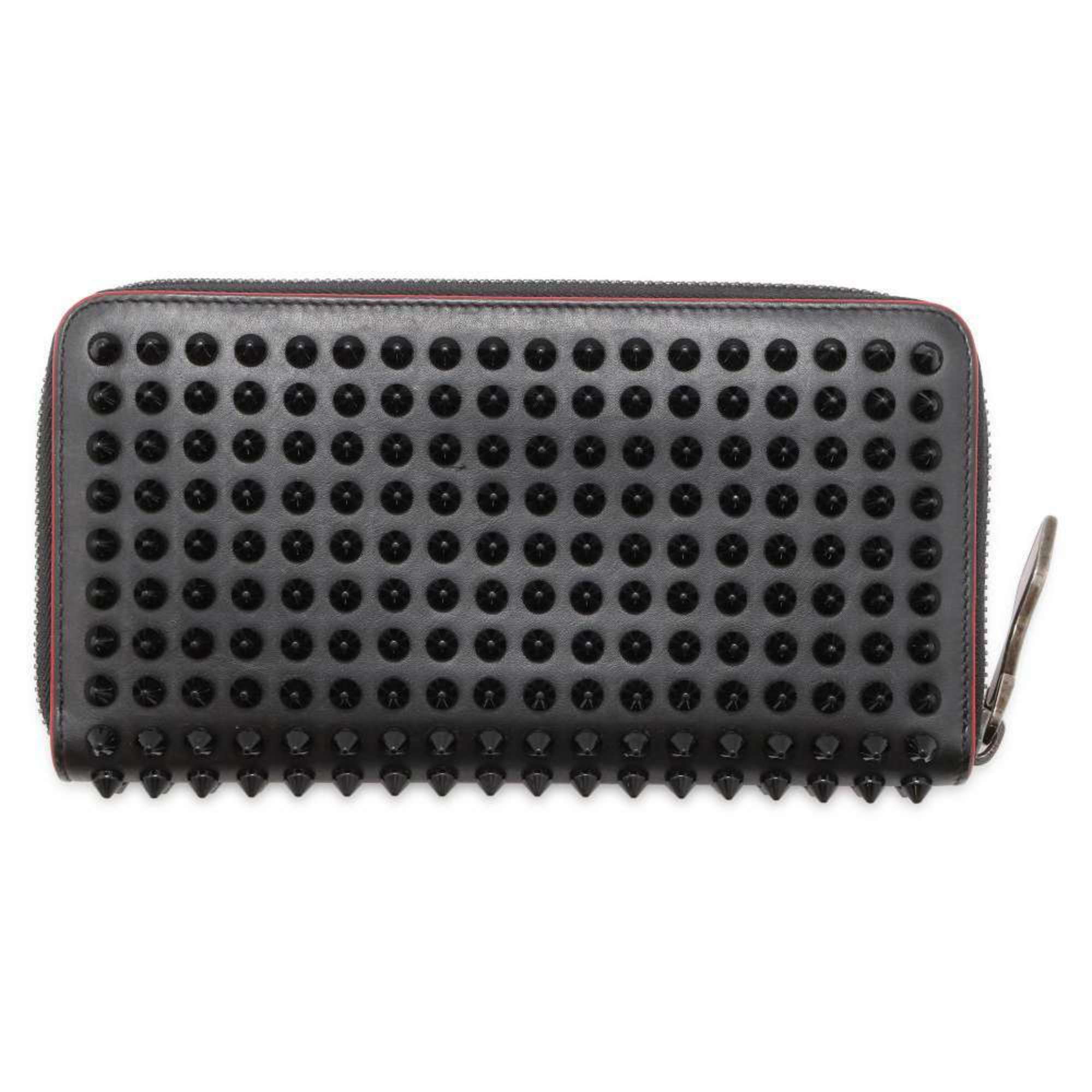 Christian Louboutin Long Wallet Panettone Spike Studs 3135058 Round Black