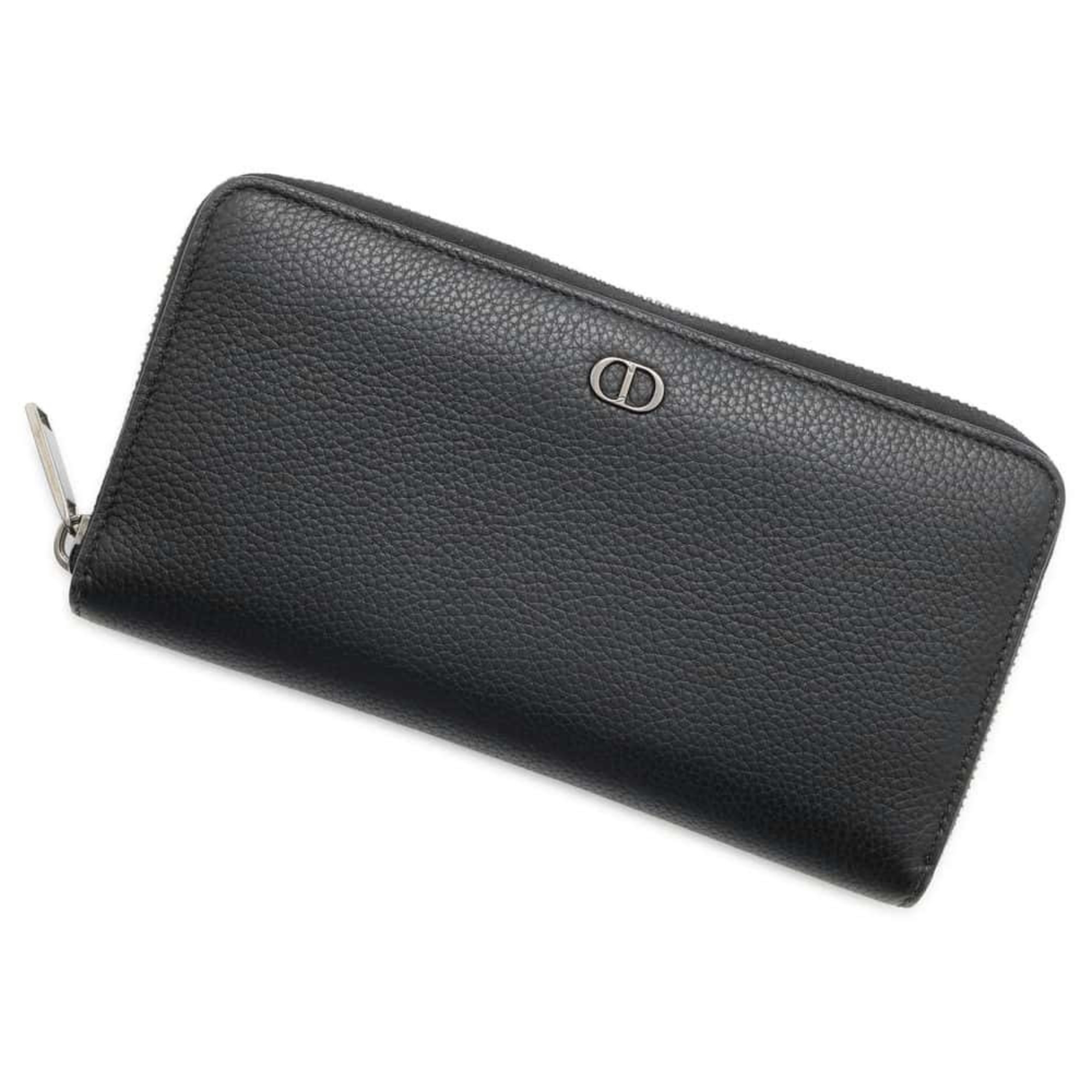 Christian Dior Long Wallet CD Icon Calfskin 2ESBC252CDI_H00N Men's Black