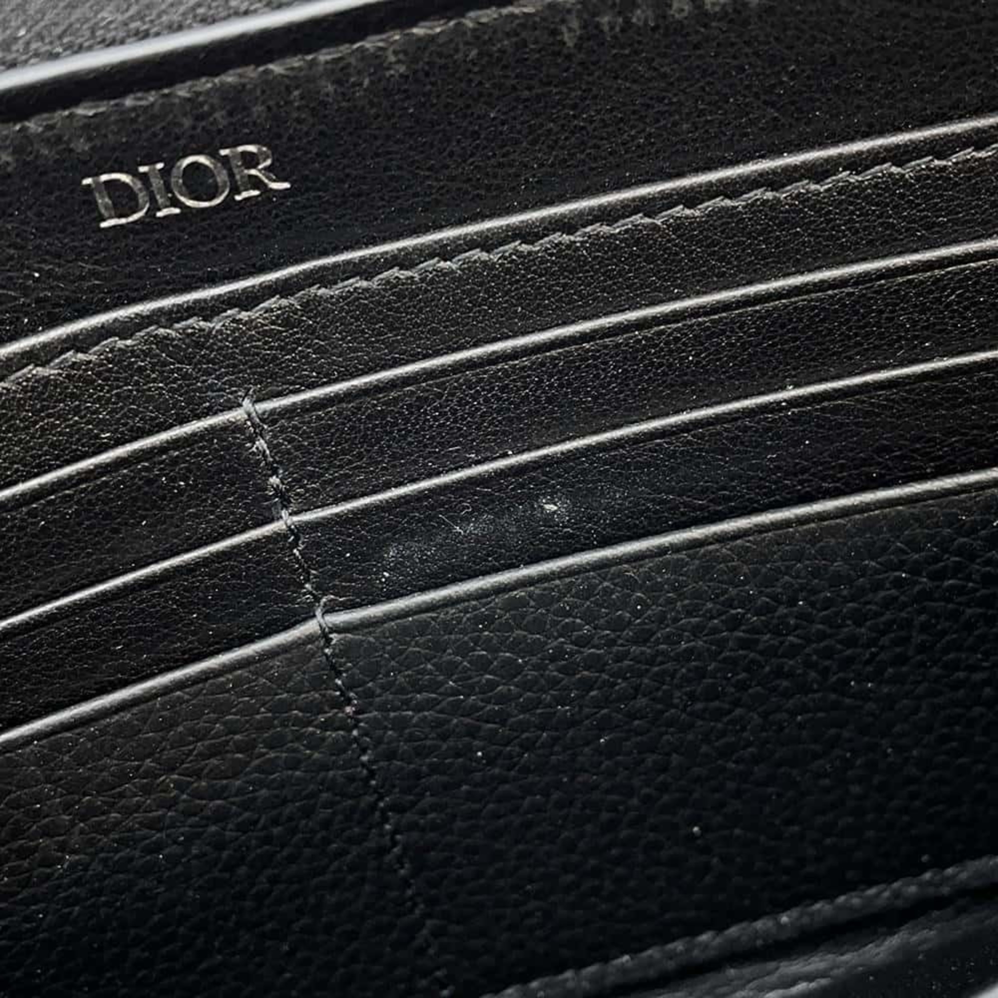 Christian Dior Long Wallet CD Icon Calfskin 2ESBC252CDI_H00N Men's Black