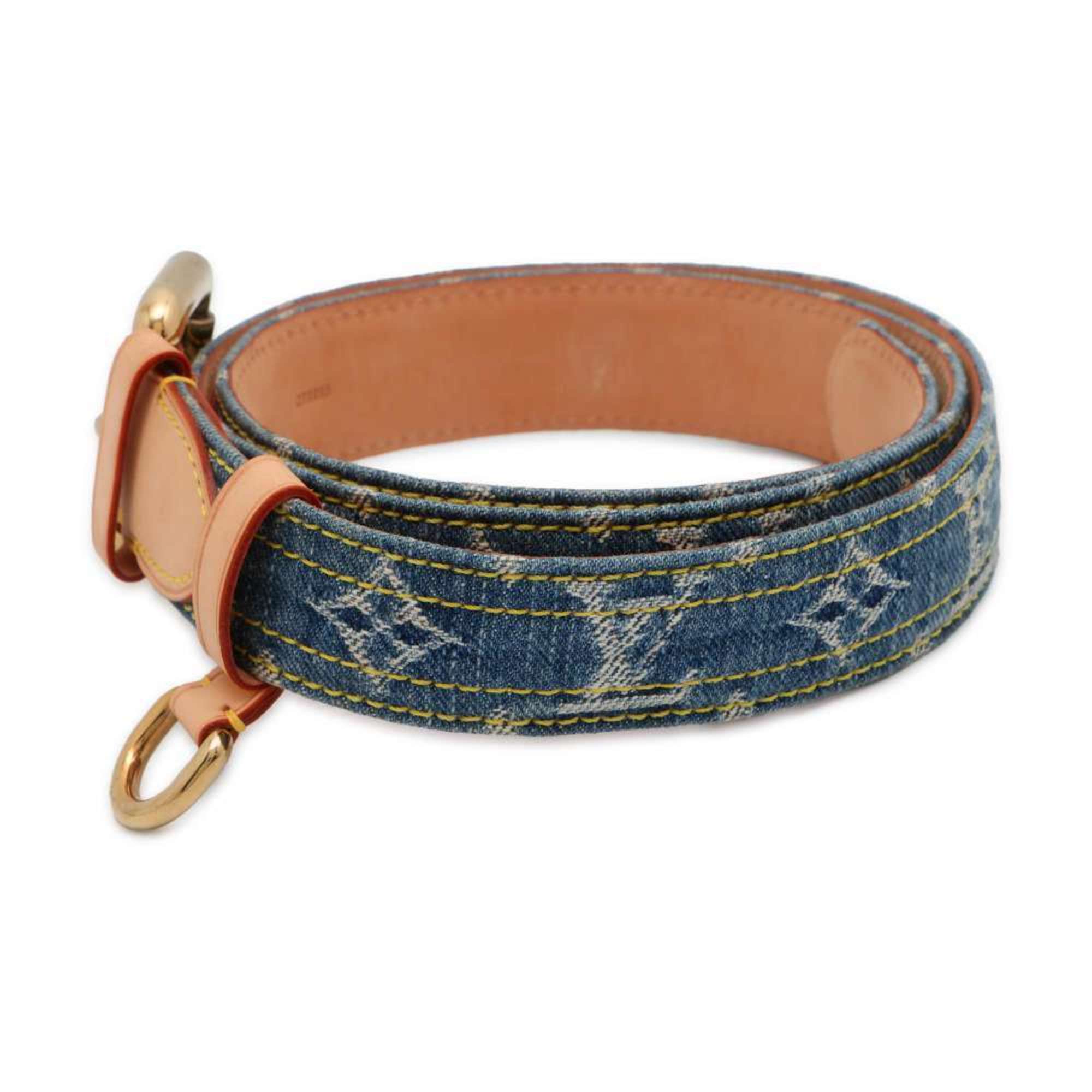 Louis Vuitton Belt Monogram Denim Santur Size 90 M6921U LOUIS VUITTON