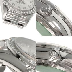 Rolex 69136G Datejust Bezel 10P Diamond Watch Platinum PT Ladies ROLEX