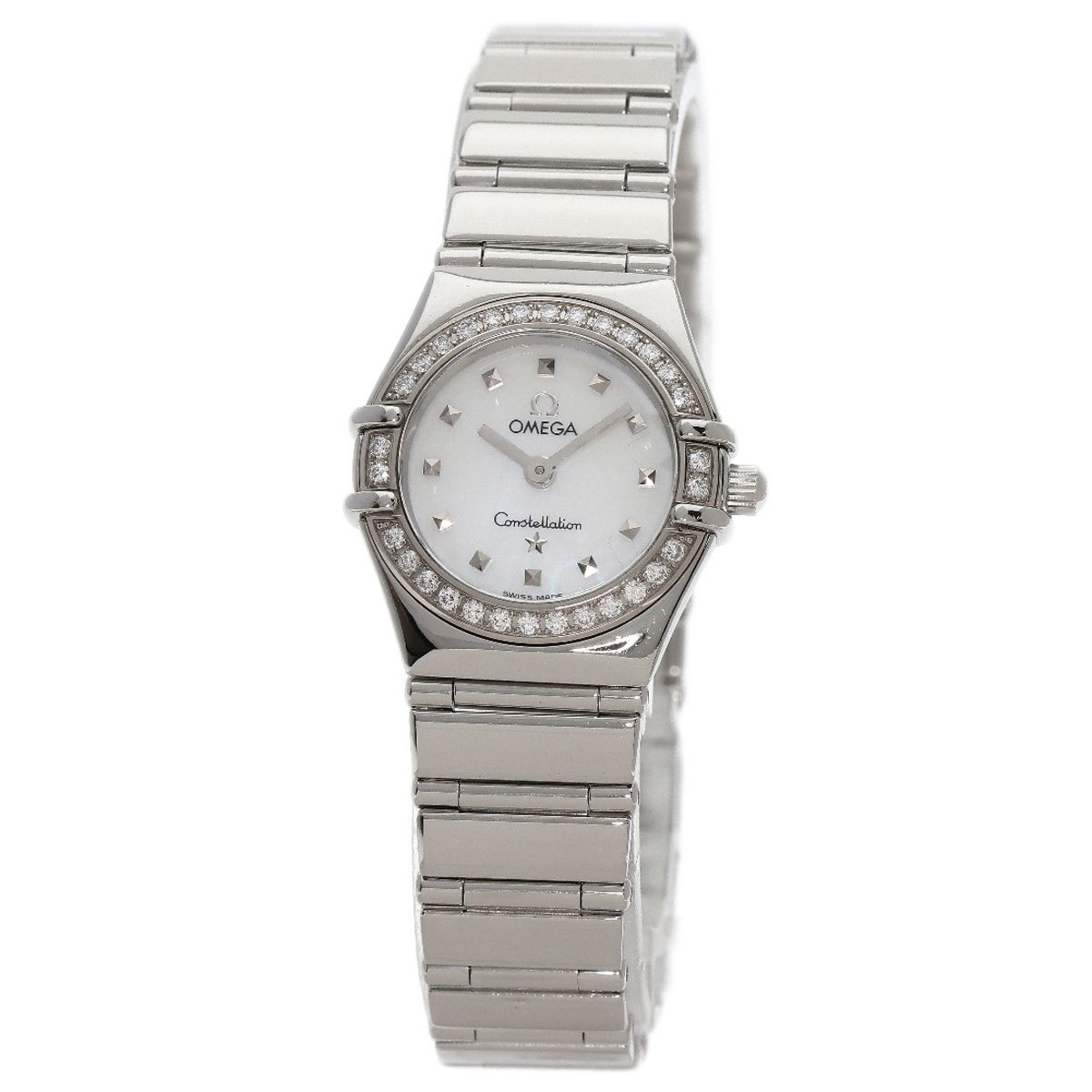 OMEGA 1465.71 Constellation Diamond Bezel Watch Stainless Steel SS Ladies