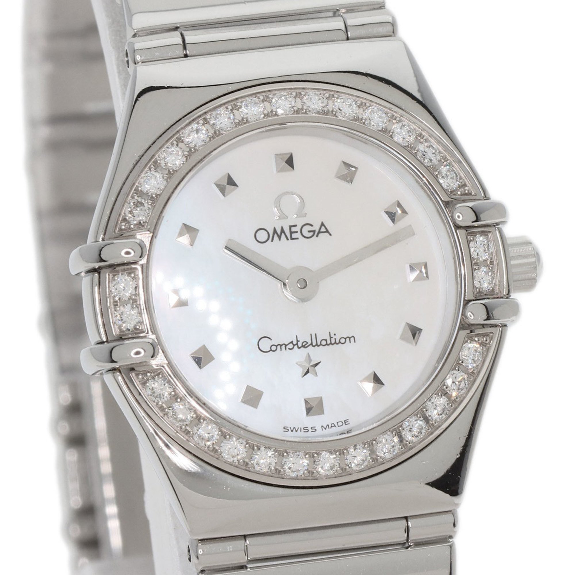 OMEGA 1465.71 Constellation Diamond Bezel Watch Stainless Steel SS Ladies