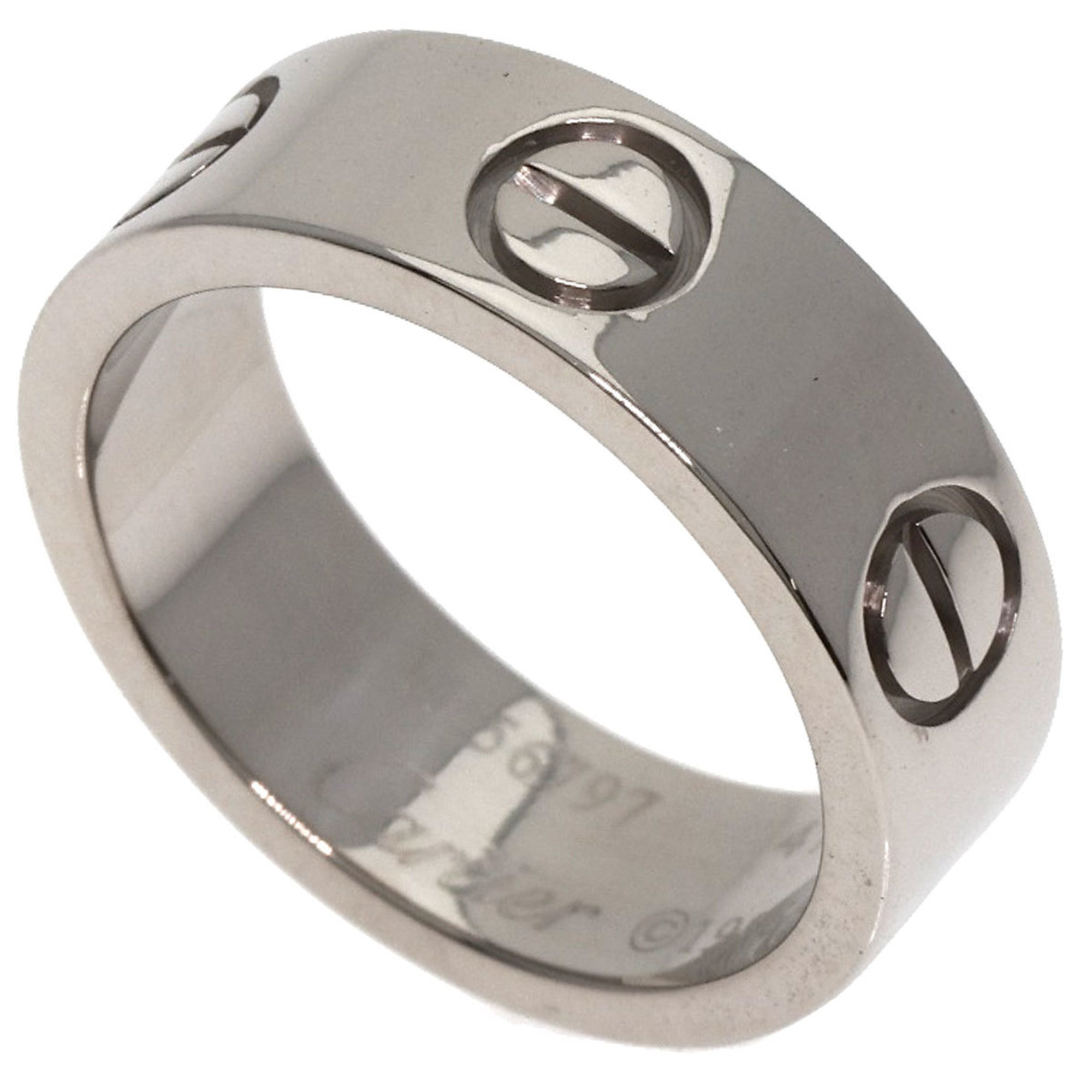 Cartier Love Ring #47 Ring, K18 White Gold, Women's CARTIER