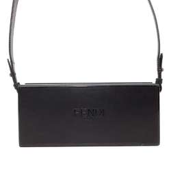 FENDI Shoulder Bag Horizontal Box Calf Leather 7VA520 Black