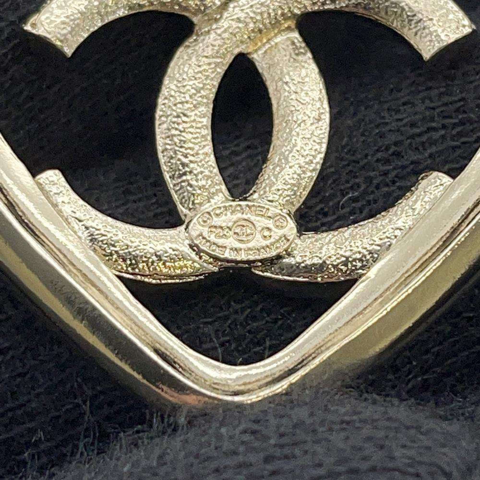 Chanel Brooch Coco Mark Heart Rhinestone P23 C ABA093 CHANEL