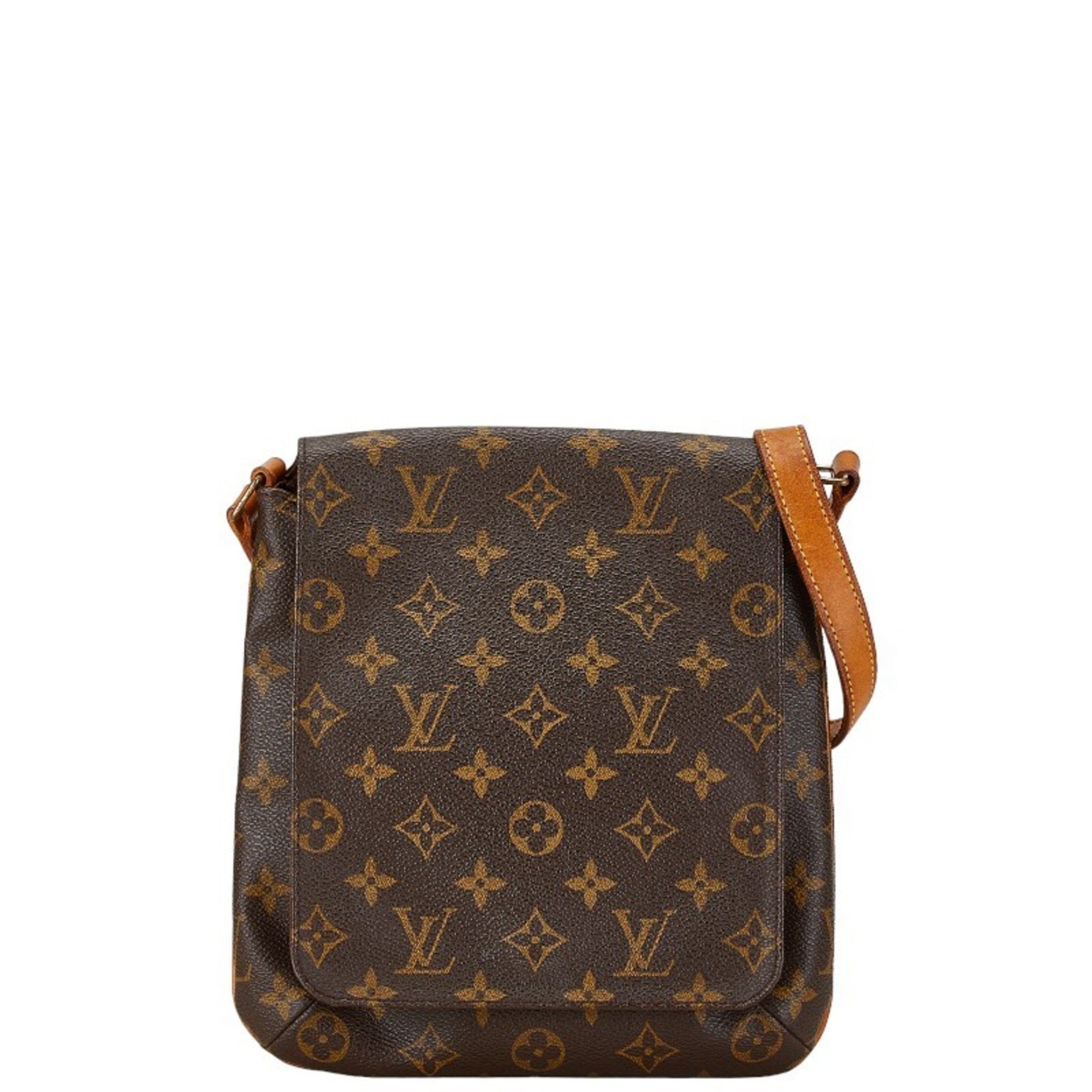 Louis Vuitton Monogram Musette Salsa Short Shoulder Bag M51258 Brown PVC Leather Women's LOUIS VUITTON