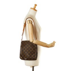 Louis Vuitton Monogram Musette Salsa Short Shoulder Bag M51258 Brown PVC Leather Women's LOUIS VUITTON