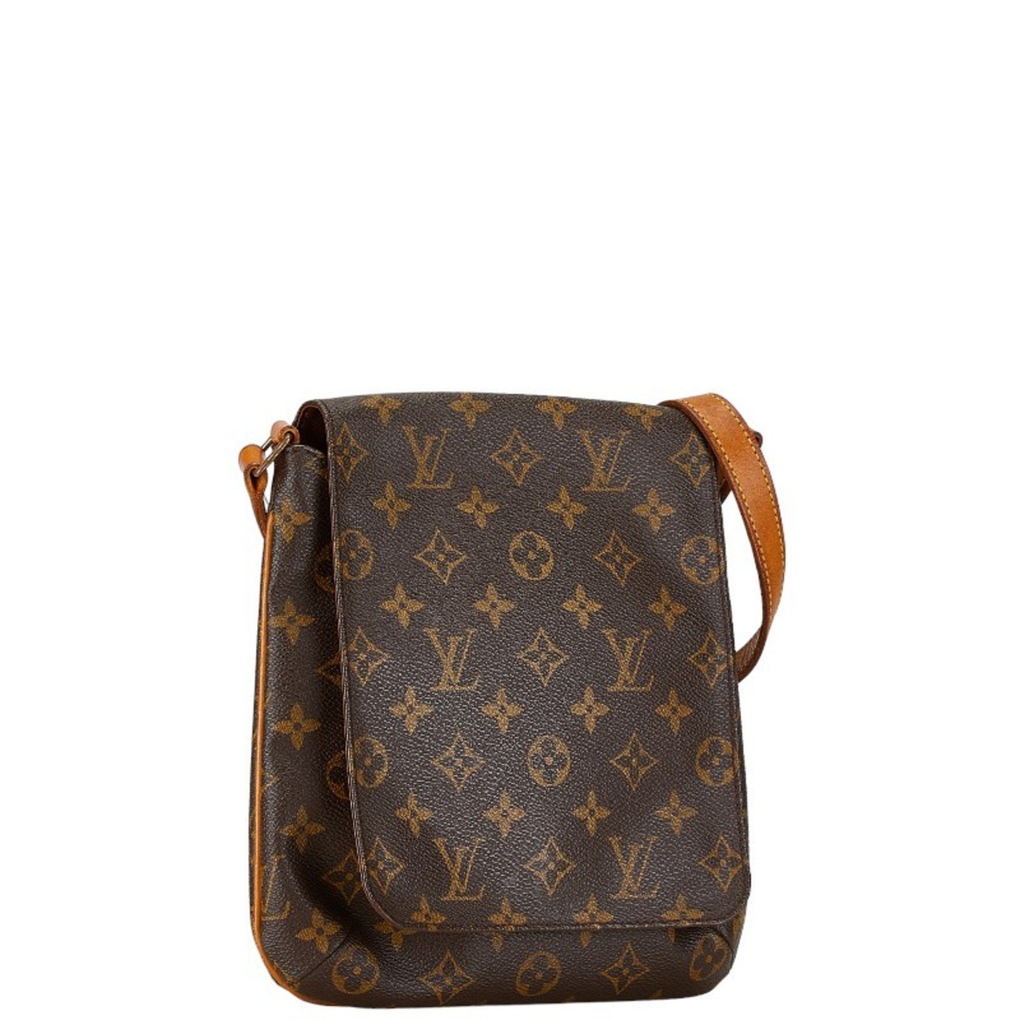 Louis Vuitton Monogram Musette Salsa Short Shoulder Bag M51258 Brown PVC Leather Women's LOUIS VUITTON