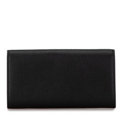 Bottega Veneta Long Wallet Black Leather Women's BOTTEGAVENETA