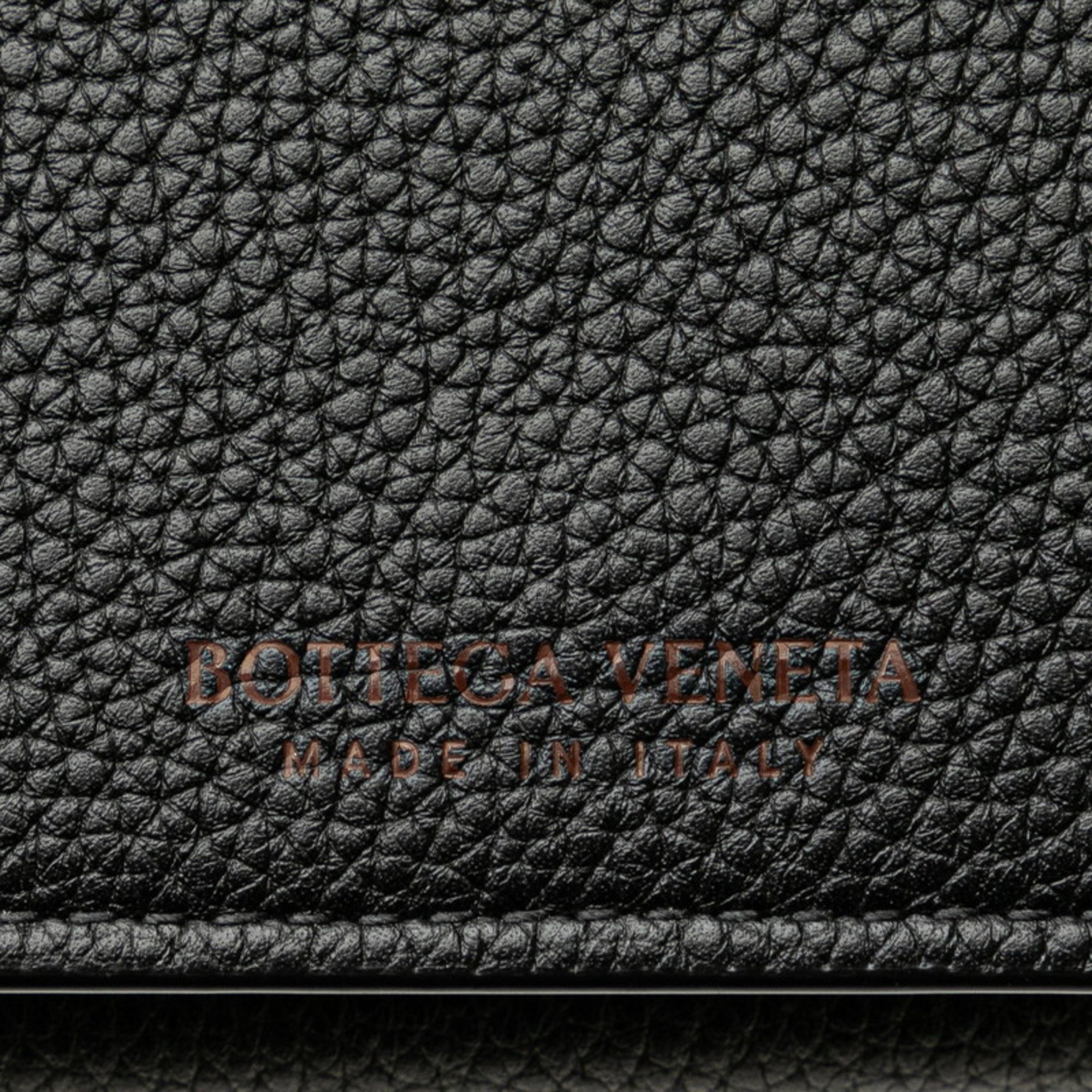 Bottega Veneta Long Wallet Black Leather Women's BOTTEGAVENETA