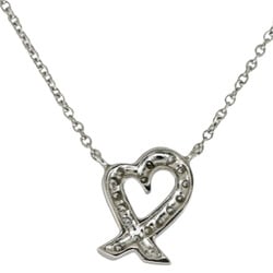 Tiffany Loving Heart Platinum 950 Diamond Women's Necklace (Silver)