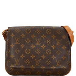 Louis Vuitton Monogram Musette Tango Short Shoulder Bag Handbag M51257 Brown PVC Leather Women's LOUIS VUITTON