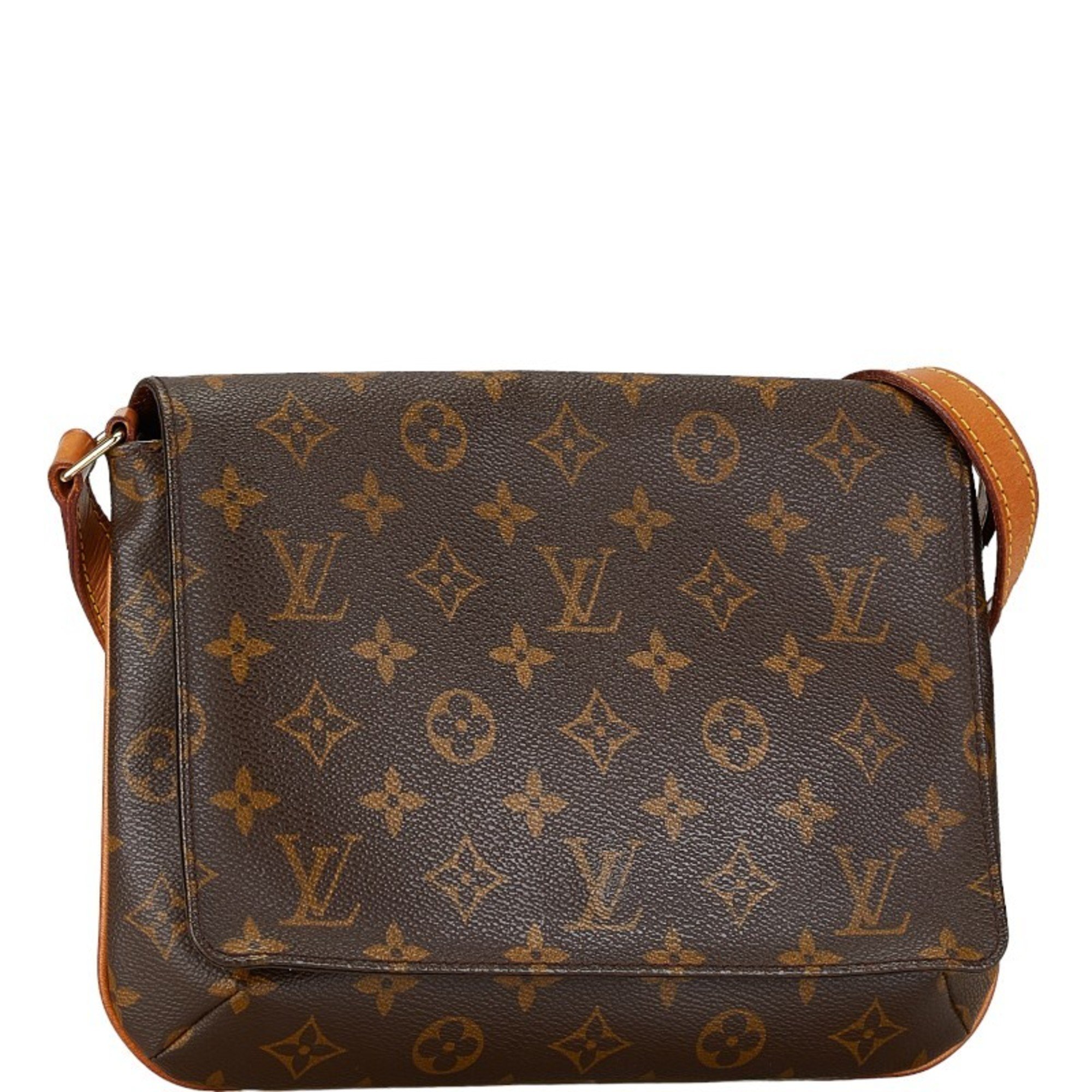 Louis Vuitton Monogram Musette Tango Short Shoulder Bag Handbag M51257 Brown PVC Leather Women's LOUIS VUITTON