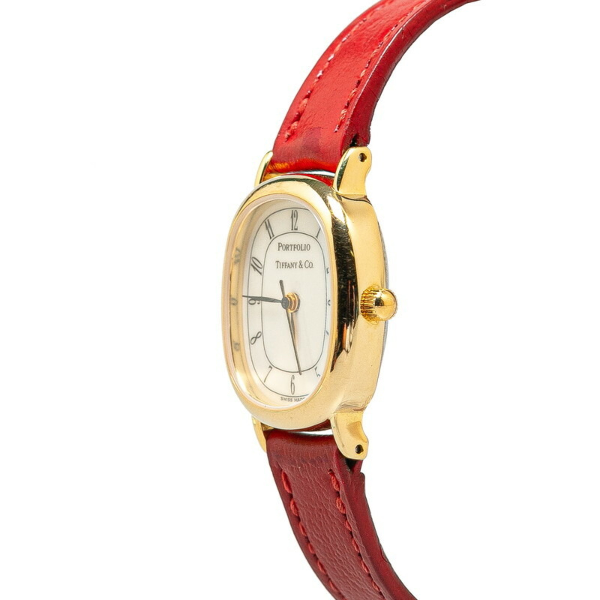 Tiffany Portfolio Watch, Quartz, White Dial, Stainless Steel, Leather, Women's, TIFFANY&Co.