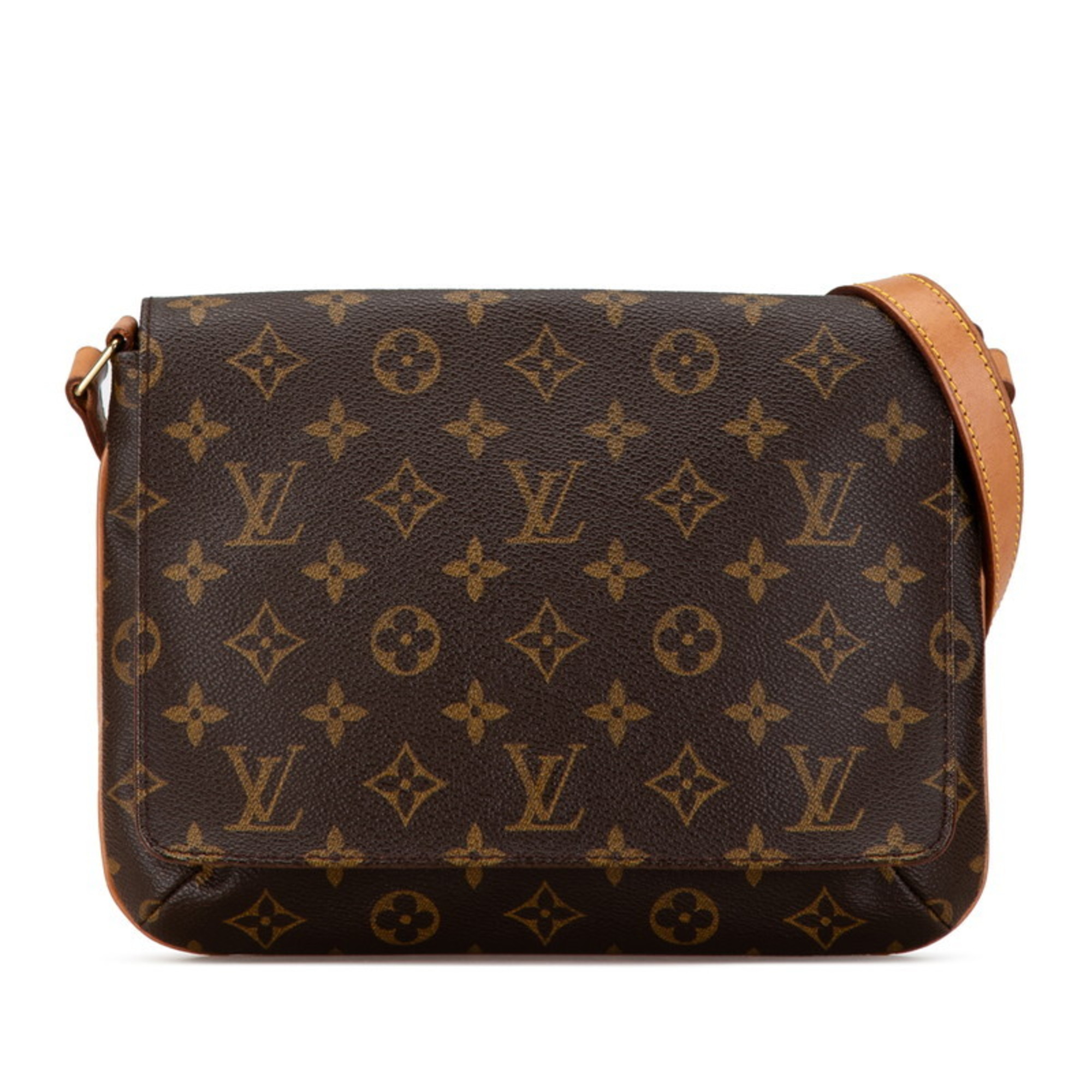 Louis Vuitton Monogram Musette Tango Short Shoulder Bag M51257 Brown PVC Leather Women's LOUIS VUITTON