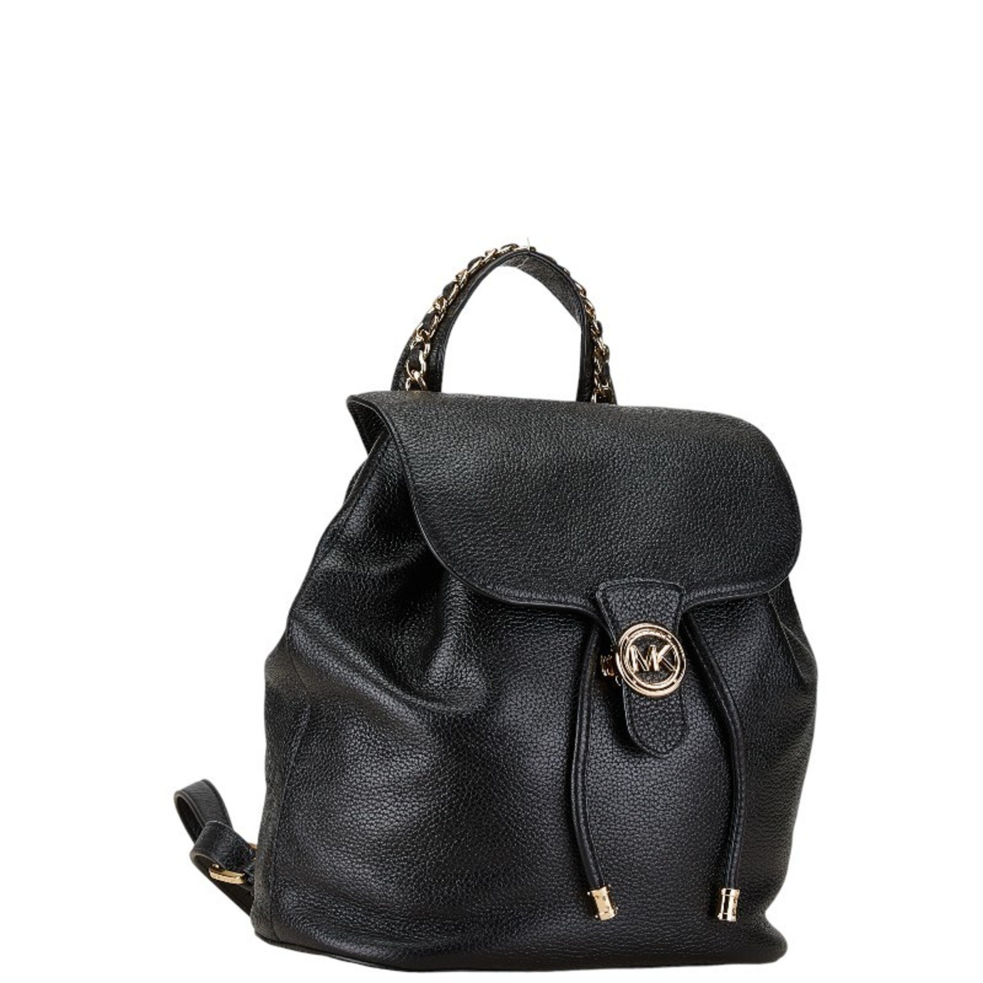 Michael Kors MINA Backpack 30T1G4MB3L Black Leather Women's