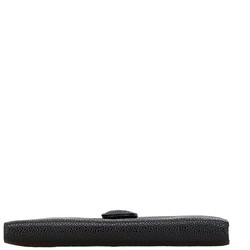 CHANEL Coco Mark Long Wallet Black Caviar Skin Women's