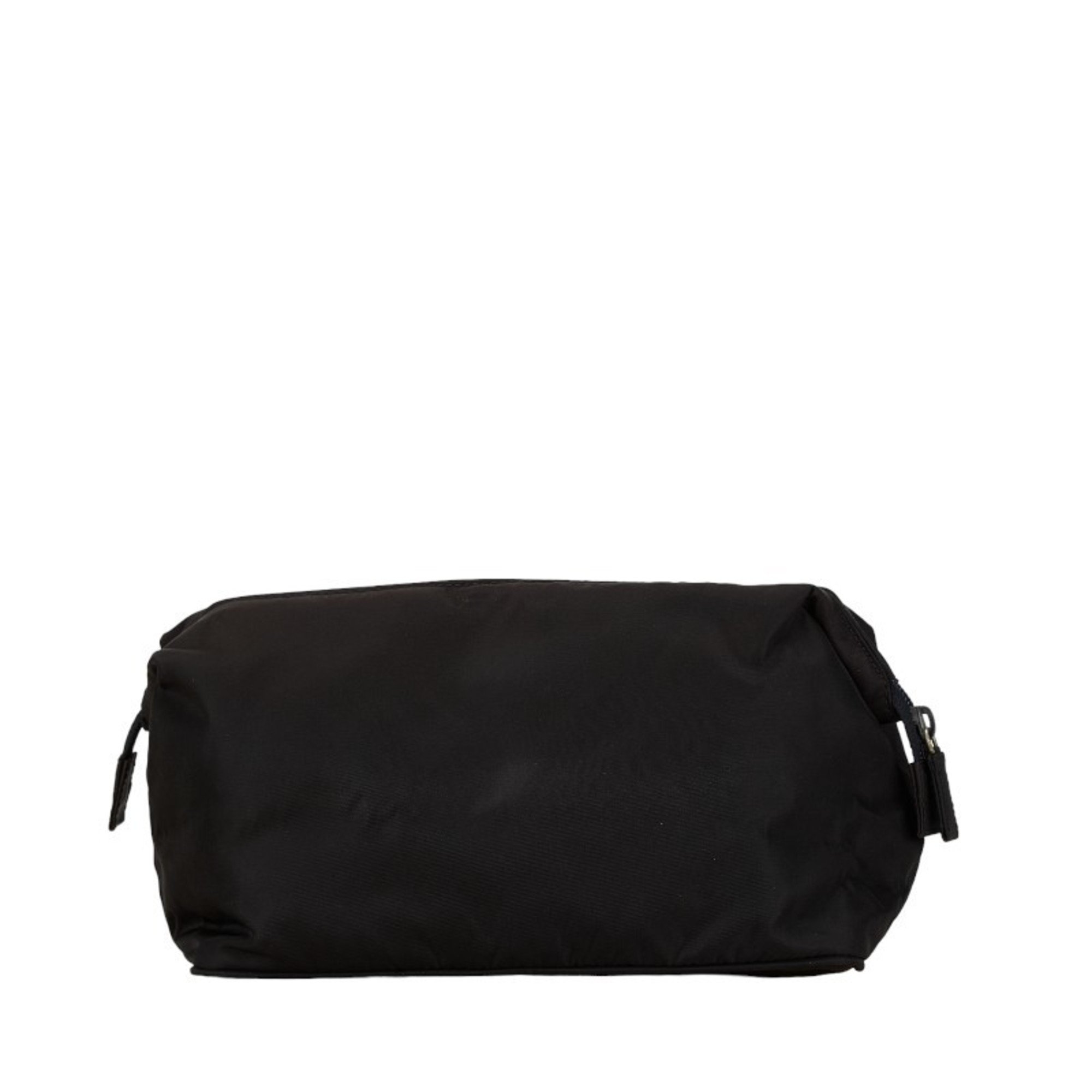 Prada Triangle Plate Pouch Black Nylon Women's PRADA